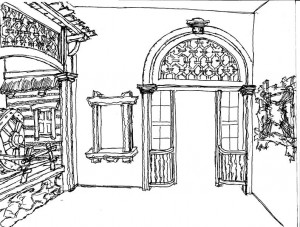 Кафе Чебуречная, Минск, Володарского,9. Эскиз интерьера.